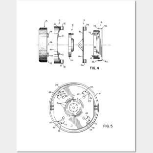 Headphone Construction Vintage Patent Hand Drawing Posters and Art